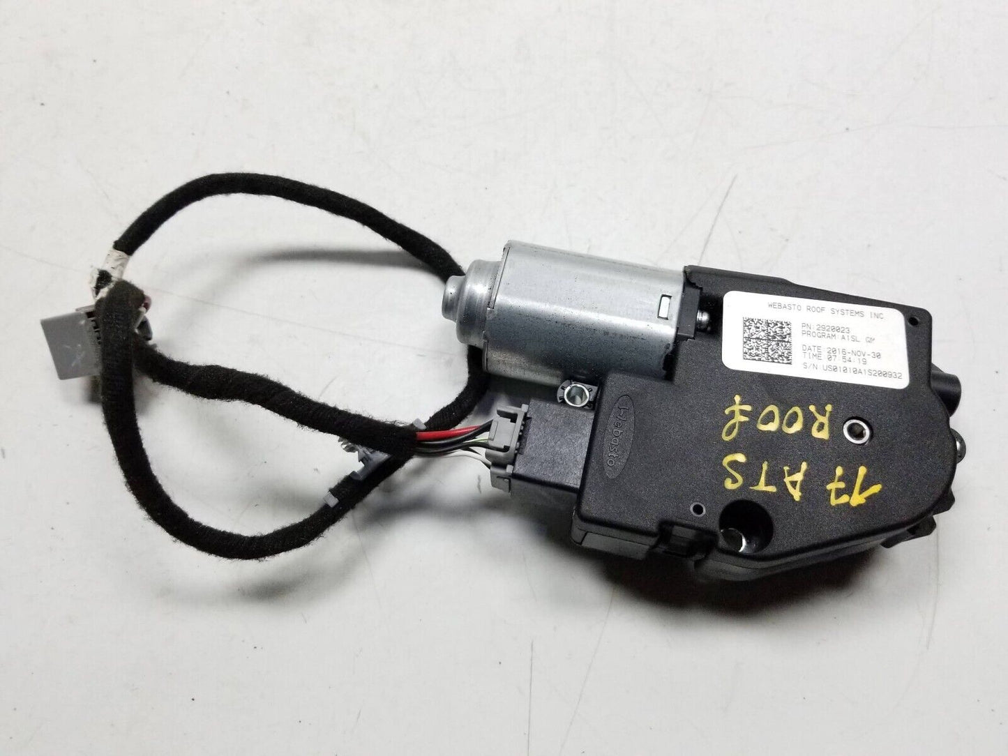 2013 - 2018 Cadillac Ats  Sunroof Sun Roof Motor 2920023 OEM