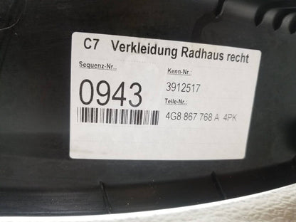 12 13 14 15 16 17 Audi A7 Rear Sill Scuff Kick Plate Cover Right Pass Side OEM