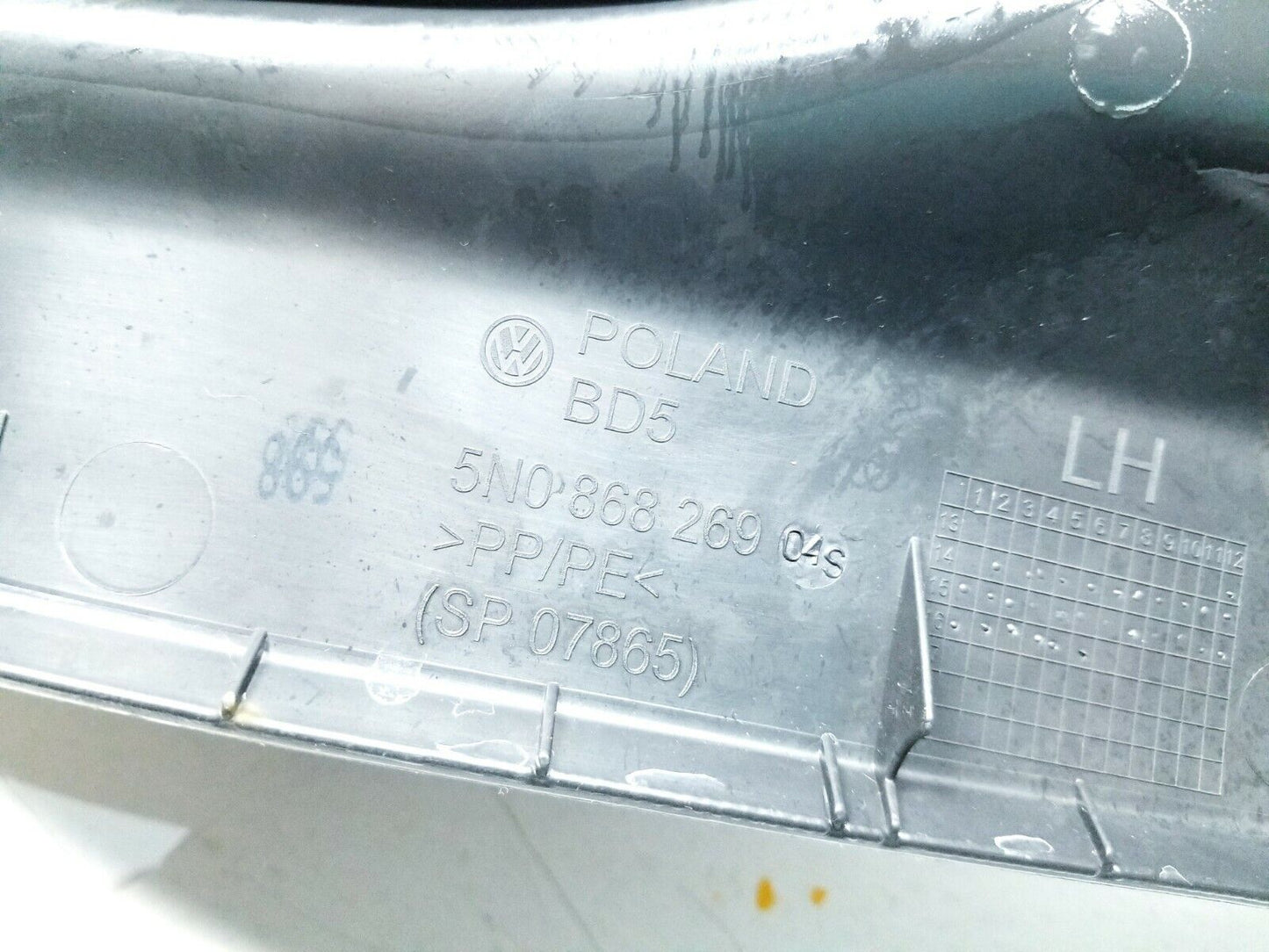 12 13 14 15 16 17 VW Tiguan Rear Left Lower C Pillar Sill Scuff Trim Panel OEM
