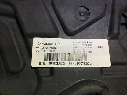 07 08 09 10 Chrysler Sebring Panel Carrier Plate Front Right Passenger Door OEM