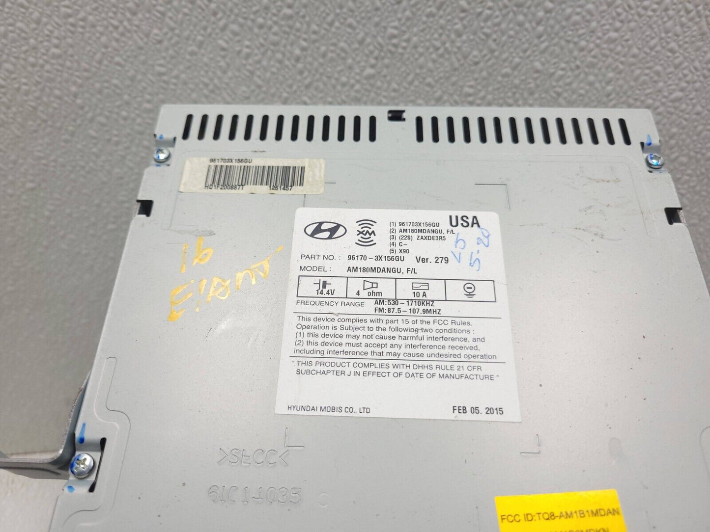 14 15 16 Hyundai Elantra AM FM Cd Player Radio Receiver OEM Sedan