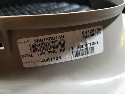 06 07 08 09 10 Jeep Grand Cherokee Interior Cowl Trim Right Pass Side OEM