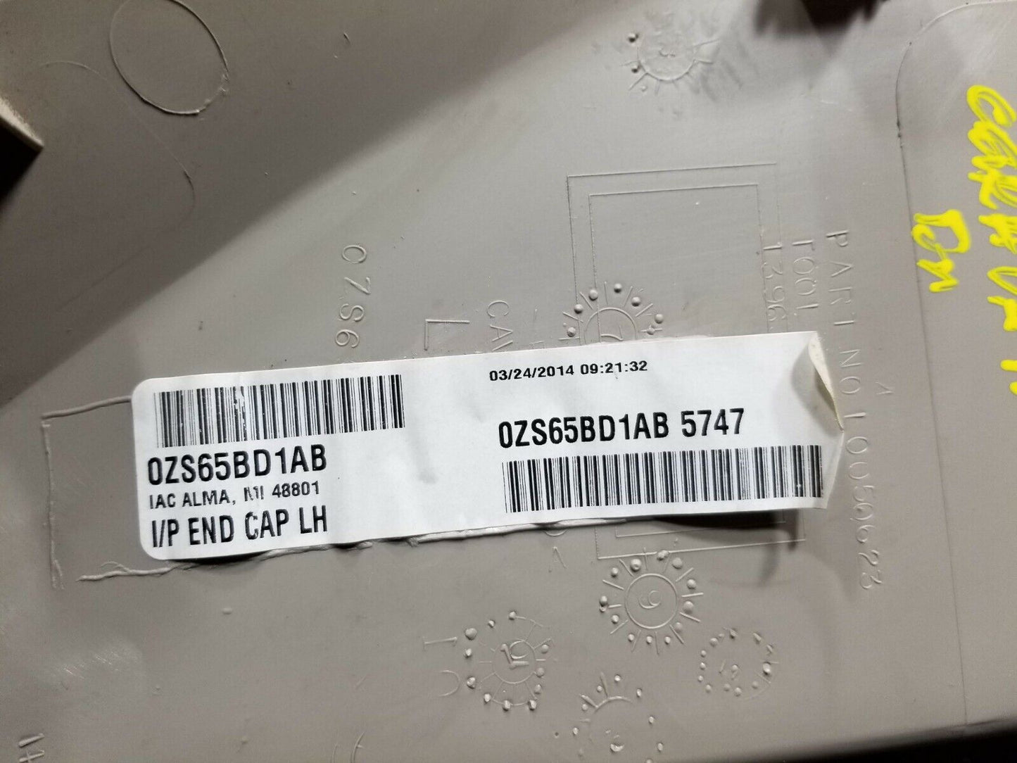 14 2014 Dodge Grand Caravan Left Driver Side Dash End Cap Cover OEM 34k