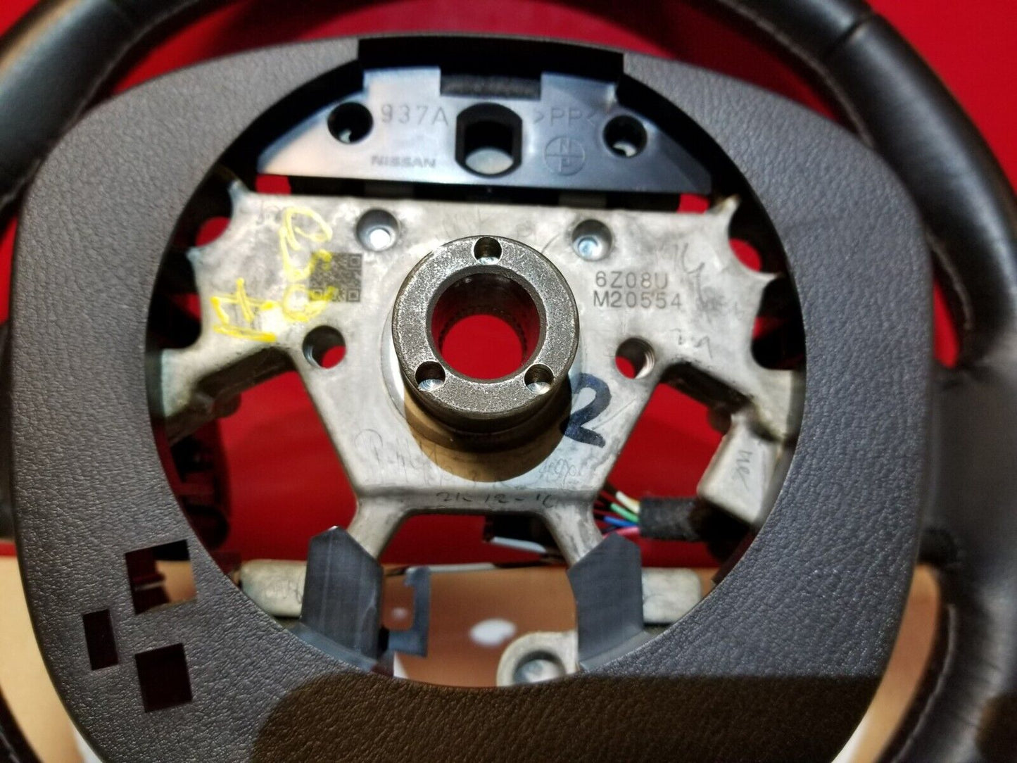 16 17 Infiniti Q50 Steering Wheel W/ Controls Leather OEM