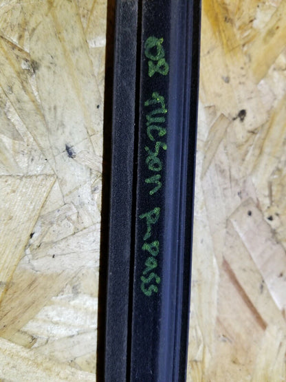 07 08 09 Hyundai Tucson Rear Pass Door Window Glass Seal Belt Molding OEM 89k