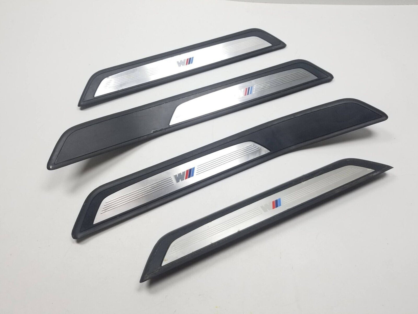 09 10 11 12 BMW 750li F02 Front & Rear Door Floor Sill Scuff Step Plate 4pcs OEM