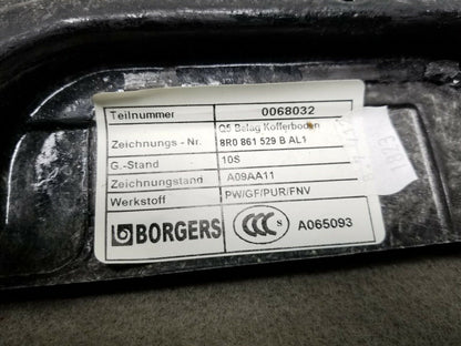 10 11 12 Audi Q5 Trunk Floor Forward Trim Cover Lining Carpet Panel OEM 72k