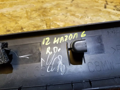 09 10 11 12 13 Mazda 6 Rear Left Driver Side Door Sill Scuff Plate Trim OEM