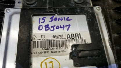 12-15 Cruze Sonic Engine Ecm Electronic Control Module Brain Box OEM #17