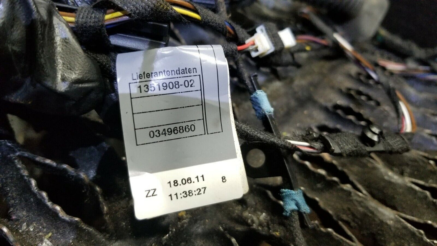 09 10 11 12 BMW 328xi E90 Rear Left Door Wire Wiring Harness Driver Side OEM